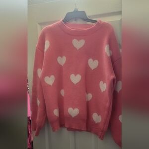 Pink Heart Sweater